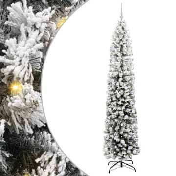 Vidaxl Umestno božično drevo Zelena 240 cm PVC in Jeklo in Plastika