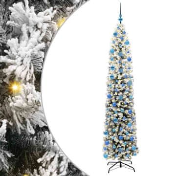 Vidaxl Umestno božično drevo Zelena 240 cm PVC in Jeklo in Plastika