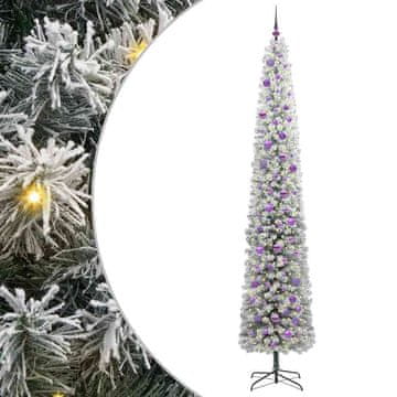 Vidaxl Umestno božično drevo Zelena 270 cm PVC in Jeklo in Plastika