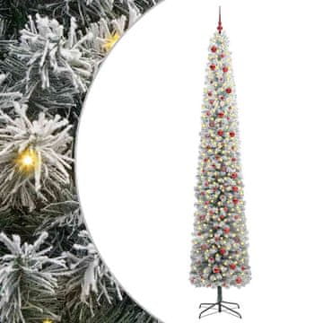 Vidaxl Umestno božično drevo Zelena 300 cm PVC in Jeklo in Plastika