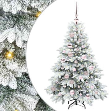 Vidaxl Umestno božično drevo med 150 LED Bela 120 cm PE in PVC