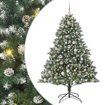 Vidaxl Umestno božično drevo Zelena 180 cm PVC, plastika in jeklo