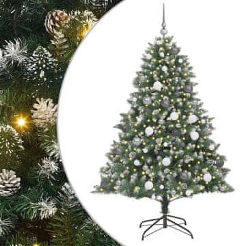 Vidaxl Umestno božično drevo Zelena 180 cm PVC, plastika in jeklo