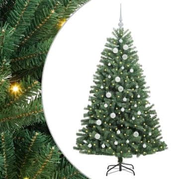 Vidaxl Umetno Zložljivo Božično Drevo Zelena 150 cm PVC in kovina