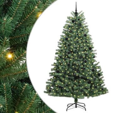 Vidaxl Umetno Zložljivo Božično Drevo Zelena 240 cm PVC in kovina