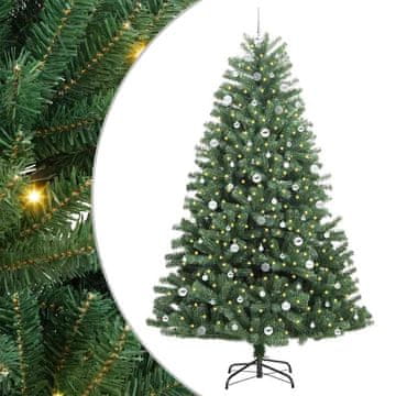 Vidaxl Umetno Zložljivo Božično Drevo Zelena 240 cm PVC in kovina