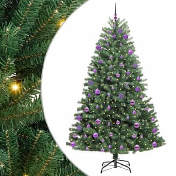Vidaxl Umetno Zložljivo Božično Drevo Zelena 240 cm PVC in kovina