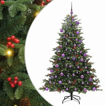 Vidaxl Umestno božično drevo Zelena 180 cm PVC, kovina in plastika