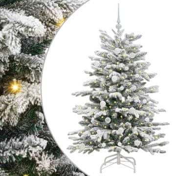 Vidaxl Umetno Zložljivo Božično Drevo Bela 150 cm PE in PVC