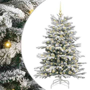 Vidaxl Umetno Zložljivo Božično Drevo Bela 150 cm PE in PVC