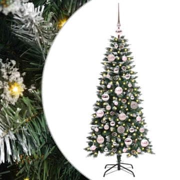 Vidaxl Umestno božično drevo Zelena 120 cm PVC, plastika in jeklo