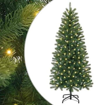 Vidaxl Umestno božično drevo med 150 LED Zelena 120 cm PE in PVC