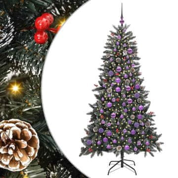 Vidaxl Umestno božično drevo Zelena 180 cm PVC, plastika in jeklo