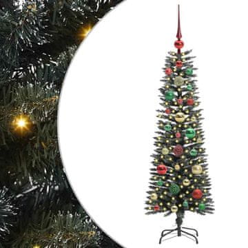 Vidaxl Umestno božično drevo Zelena 120 cm PVC, plastika in jeklo