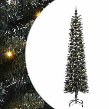 Vidaxl Umestno božično drevo Zelena 180 cm PVC, plastika in jeklo
