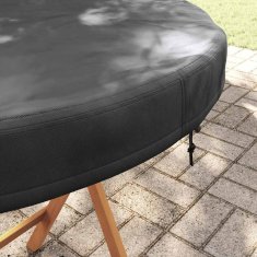 Vidaxl Pokrov za zunanjo mizo Črna 92 x 92 x 10 cm 420D tkanina