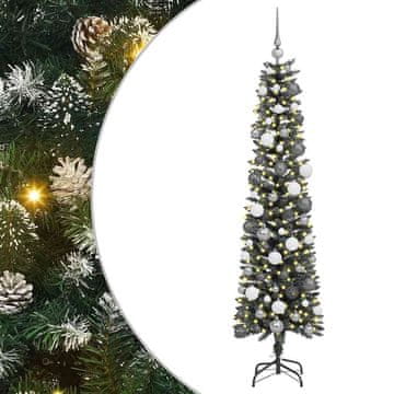 Vidaxl Umestno božično drevo Zelena 180 cm PVC, plastika in jeklo
