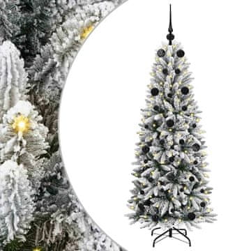 Vidaxl Umestno božično drevo med 150 LED z stojalom Bela 150 cm
