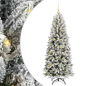 Vidaxl Umestno božično drevo med 150 LED z stojalom Bela 150 cm