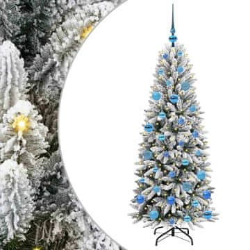 Vidaxl Umestno božično drevo med 150 LED z stojalom Bela 150 cm