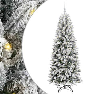 Vidaxl Umestno božično drevo med 300 LED z stojalom Bela 180 cm