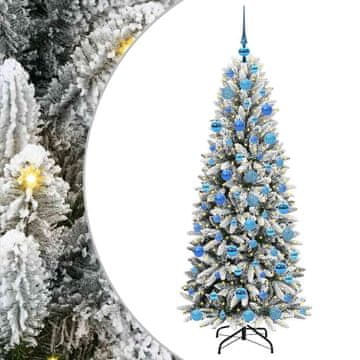 Vidaxl Umestno božično drevo med 300 LED z stojalom Bela 180 cm