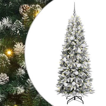 Vidaxl Umestno božično drevo med 300 LED z stojalom Bela 180 cm