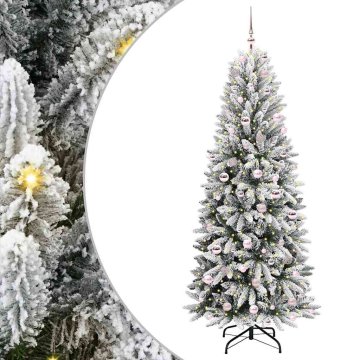 Vidaxl Umestno božično drevo med 300 LED z stojalom Bela 210 cm