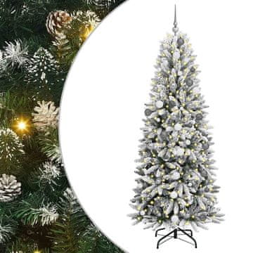 Vidaxl Umestno božično drevo med 300 LED z stojalom Bela 210 cm