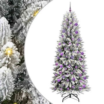 Vidaxl Umestno božično drevo med 300 LED z stojalom Bela 210 cm
