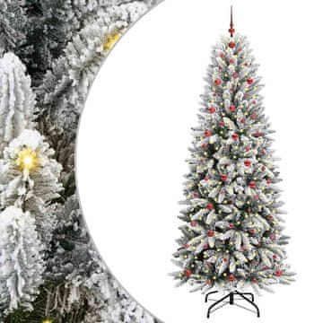 Vidaxl Umestno božično drevo med 300 LED z stojalom Bela 240 cm