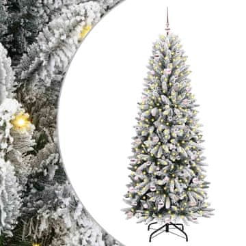Vidaxl Umestno božično drevo med 300 LED z stojalom Bela 240 cm