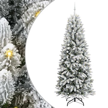 Vidaxl Umestno božično drevo med 300 LED z stojalom Bela 240 cm