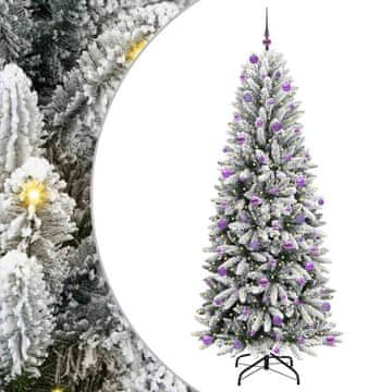 Vidaxl Umestno božično drevo med 300 LED z stojalom Bela 240 cm