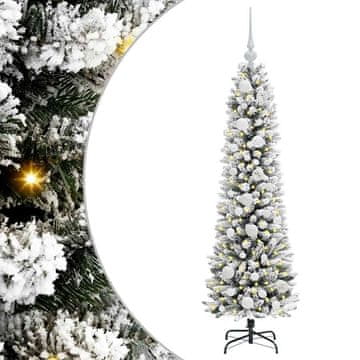 Vidaxl Umestno božično drevo Bela 120 cm PVC, kovina in plastika