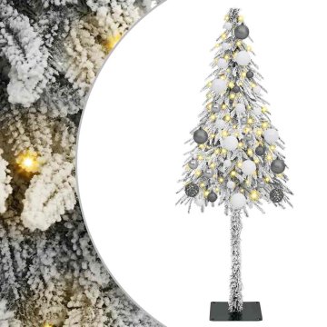 Vidaxl Božično drevo med 150 LED z stojalom Bela 150 cm PE in jeklo