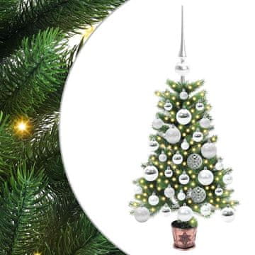 Vidaxl Božično drevo med 150 LED z stojalom Zelena 65 cm PE