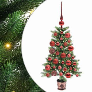 Vidaxl Božično drevo med 150 LED z stojalom Zelena 90 cm PE