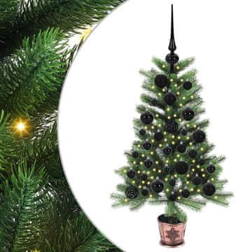 Vidaxl Božično drevo med 150 LED z stojalom Zelena 90 cm PE