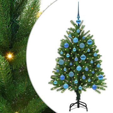 Vidaxl Božično drevo med 150 LED z stojalom Zelena 120 cm PE