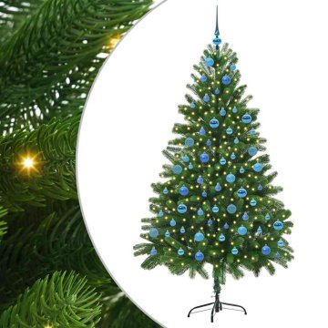 Vidaxl Božično drevo med 300 LED z stojalom Zelena 180 cm PE