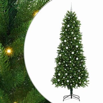 Vidaxl Božično drevo med 300 LED z stojalom Zelena 240 cm PE