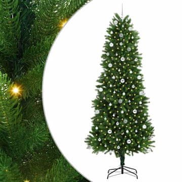 Vidaxl Božično drevo med 300 LED z stojalom Zelena 240 cm PE