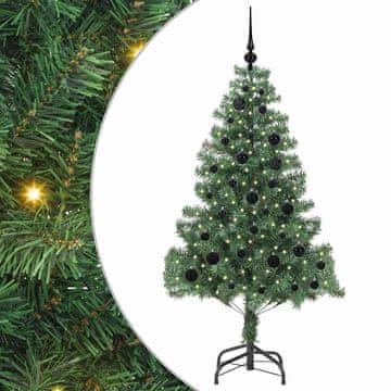 Vidaxl Božično drevo med 150 LED z stojalom Zelena 150 cm PVC