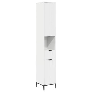 Vidaxl Visoka kopalniška omara Bela 31.5 x 33 x 190 cm Konstruiran les