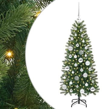 Vidaxl Umestno božično drevo med 150 LED Zelena 120 cm PE in PVC