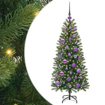 Vidaxl Umestno božično drevo med 150 LED Zelena 120 cm PE in PVC