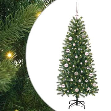 Vidaxl Umestno božično drevo med 150 LED Zelena 150 cm PE in PVC