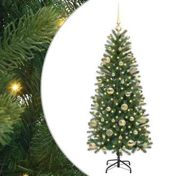 Vidaxl Umestno božično drevo med 150 LED Zelena 150 cm PE in PVC