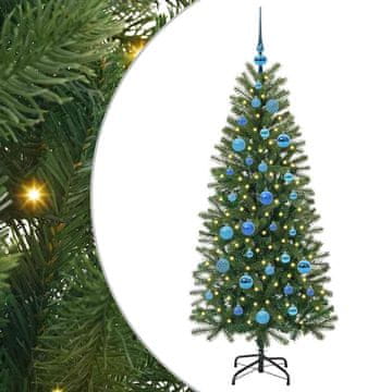 Vidaxl Umestno božično drevo med 150 LED Zelena 150 cm PE in PVC